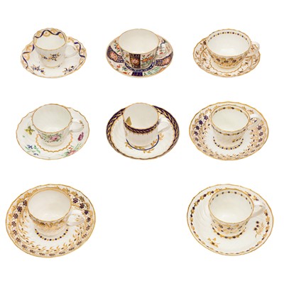 Lot 52 - A group of Worcester porcelain, eight tea cups and saucers