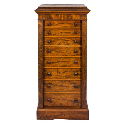 Lot 321 - A Victorian rosewood wellington chest