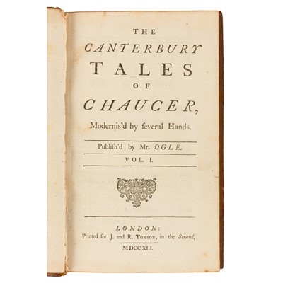 Lot 134 - Chaucer (Geoffrey) The Canterbury Tales...Modernis'd by several Hands, 1741