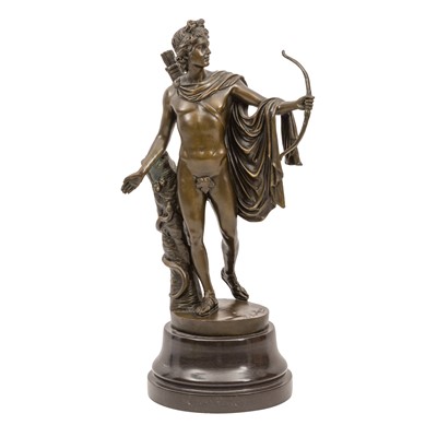Lot 120 - After Leochares (Ancient Greek, circa 4th century BC), bronze sculpture of the Apollo Belvedere