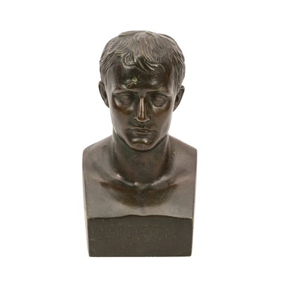 Lot 125 - After Antonio Canova (Italian, 1757-1822), bronze bust of Napoleon