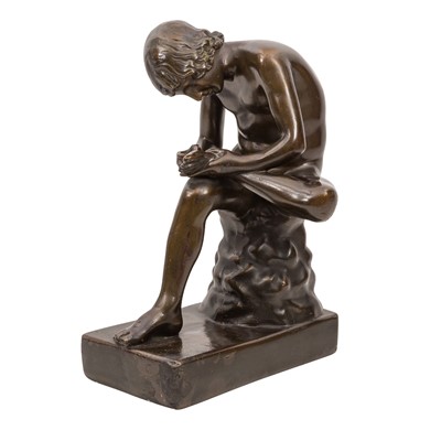 Lot 121 - Two bronzed figures of young boys