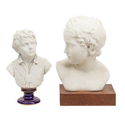Lot 11 - Sevres biscuit porcelain bust of Joseph Viala