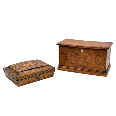 Lot 450 - Two 19th century treen boxes