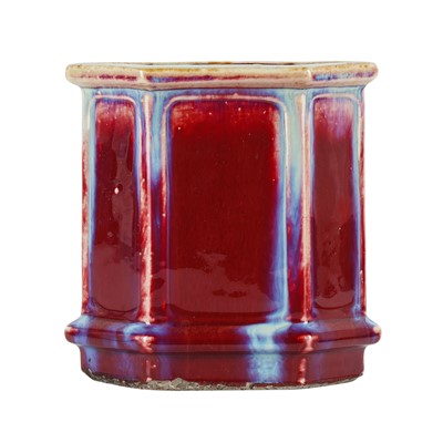 Lot 289 - A Chinese flambé-glazed jardinière, Qing dynasty, 19th century