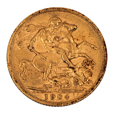 Lot 457 - A King Edward VII Full Sovereign Coin