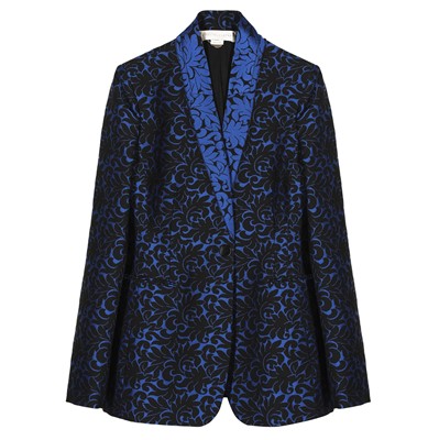 Lot 502 - Stella McCartney Black Wool Brocade Longline Blazer - Size 44