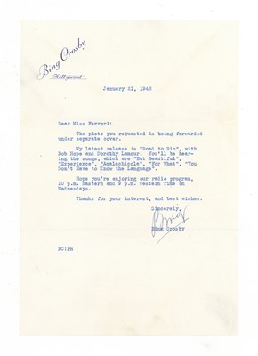 Lot 184 - Crosby (Bing)