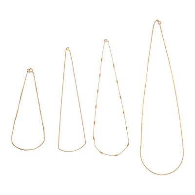 Lot 221 - Four chain necklaces