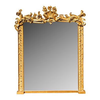 Lot 145 - A Victorian giltwood overmantel mirror