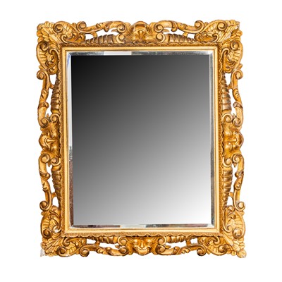 Lot 77 - A giltwood and gesso wall mirror, second half of the 19th century