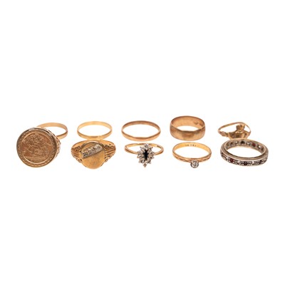 Lot 243 - Ten rings