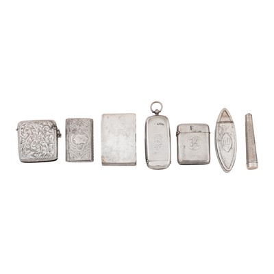 Lot 581 - A Victorian sterling silver vesta case, Birmingham 1861 by Alfred Taylor