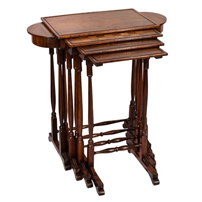 Lot 118 - An early 19th Century George IV period quartetto nest of rosewood tables