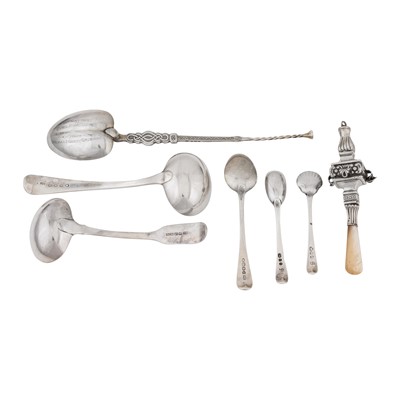 Lot 692 - An Edward VIII sterling silver gilt and enamel anointing spoon, Birmingham 1936 by Barker Brothers Silver Ltd