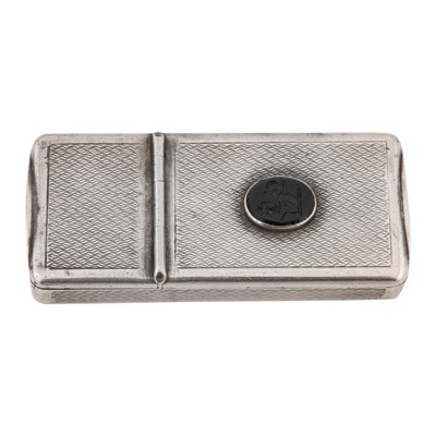 Lot 556 - Croydon interest – A mid-19th century French silver vesta case, dated 1848