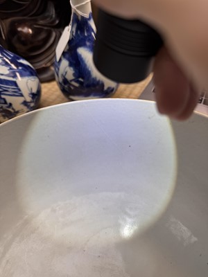 Lot 61 - A Chinese export famille-rose ‘rooster’ punch bowl, Qing dynasty, Yongzheng period