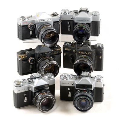 Lot 271 - 6 Zenit & Other M42 Cameras inc Helios Lenses.