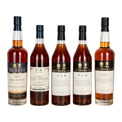 Lot 333 - Berry Bros. Brandy Box - 5 bottles