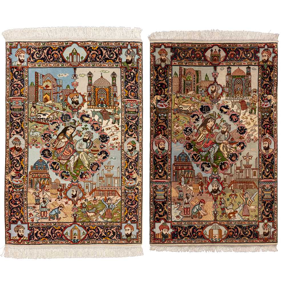 Lot 13 - A similar pair of fine Tabriz rugs, north-west Persia