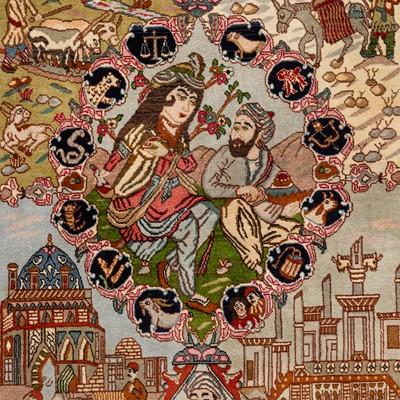 Lot 13 - A similar pair of fine Tabriz rugs, north-west Persia