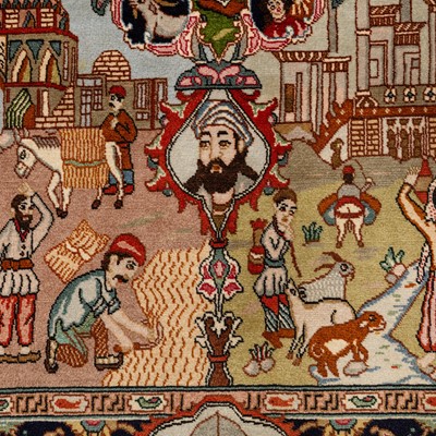 Lot 13 - A similar pair of fine Tabriz rugs, north-west Persia