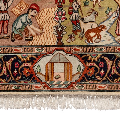 Lot 13 - A similar pair of fine Tabriz rugs, north-west Persia