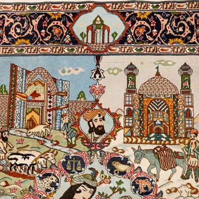 Lot 13 - A similar pair of fine Tabriz rugs, north-west Persia