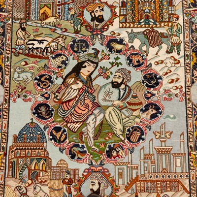 Lot 13 - A similar pair of fine Tabriz rugs, north-west Persia