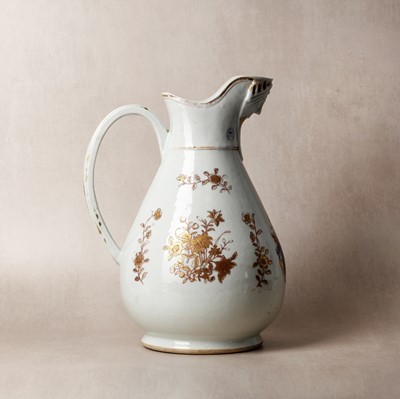 Lot 46 - A Chinese export armorial pitcher for the Spanish market, Qing dynasty, Qianlong period, circa 1770