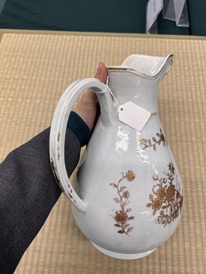 Lot 46 - A Chinese export armorial pitcher for the Spanish market, Qing dynasty, Qianlong period, circa 1770