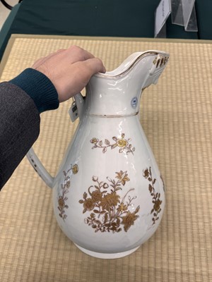 Lot 46 - A Chinese export armorial pitcher for the Spanish market, Qing dynasty, Qianlong period, circa 1770