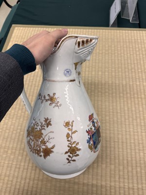 Lot 46 - A Chinese export armorial pitcher for the Spanish market, Qing dynasty, Qianlong period, circa 1770