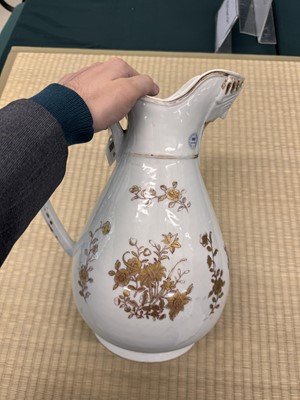 Lot 46 - A Chinese export armorial pitcher for the Spanish market, Qing dynasty, Qianlong period, circa 1770