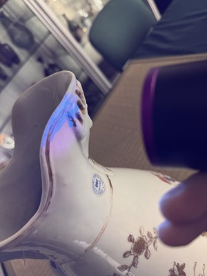 Lot 46 - A Chinese export armorial pitcher for the Spanish market, Qing dynasty, Qianlong period, circa 1770