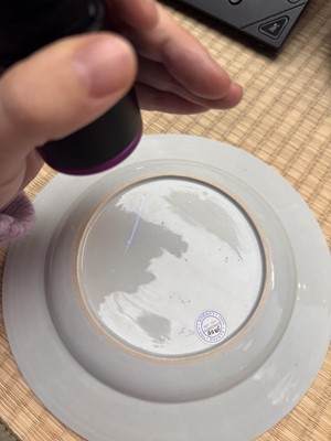 Lot 47 - A Chinese export armorial dish with the arms of Bistrate and Proli, Qing dynasty, Qianlong period