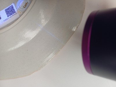 Lot 50 - A rare Chinese export armorial 'Ker-Martin' dish, Qing dynasty, Qianlong period, circa 1790