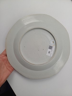 Lot 50 - A rare Chinese export armorial 'Ker-Martin' dish, Qing dynasty, Qianlong period, circa 1790