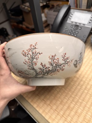 Lot 53 - A Chinese famille-rose 'fishermen' bowl, Qing dynasty, Yongzheng period
