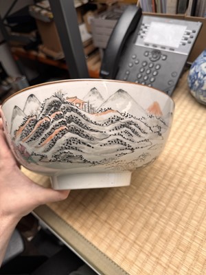 Lot 53 - A Chinese famille-rose 'fishermen' bowl, Qing dynasty, Yongzheng period