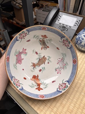 Lot 53 - A Chinese famille-rose 'fishermen' bowl, Qing dynasty, Yongzheng period