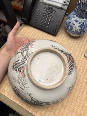 Lot 53 - A Chinese famille-rose 'fishermen' bowl, Qing dynasty, Yongzheng period