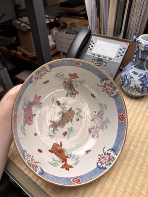 Lot 53 - A Chinese famille-rose 'fishermen' bowl, Qing dynasty, Yongzheng period