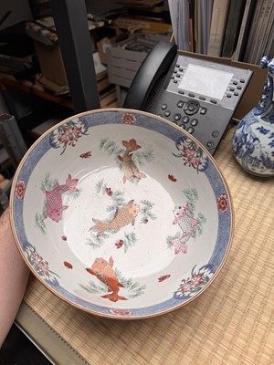 Lot 53 - A Chinese famille-rose 'fishermen' bowl, Qing dynasty, Yongzheng period