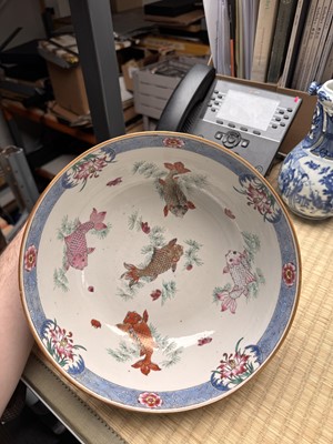 Lot 53 - A Chinese famille-rose 'fishermen' bowl, Qing dynasty, Yongzheng period
