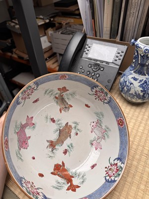 Lot 53 - A Chinese famille-rose 'fishermen' bowl, Qing dynasty, Yongzheng period