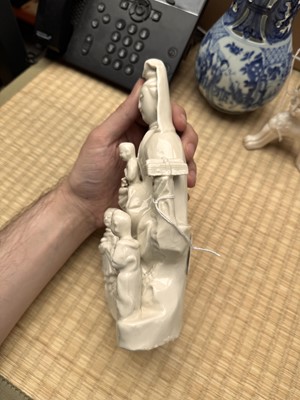 Lot 34 - A Chinese Dehua 'Songzi Guanyin' figure group, Qing dynasty, Kangxi period