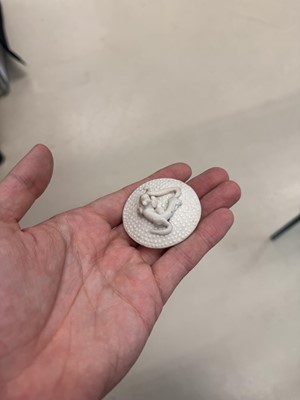 Lot 36 - A rare Chinese biscuit 'double peach' teapot, Qing dynasty, Yongzheng period