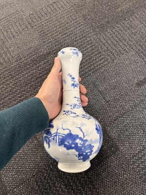 Lot 20 - A fine Chinese blue and white 'scholars' garlic-mouth vase, Qing dynasty, Kangxi period