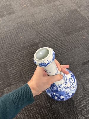 Lot 20 - A fine Chinese blue and white 'scholars' garlic-mouth vase, Qing dynasty, Kangxi period
